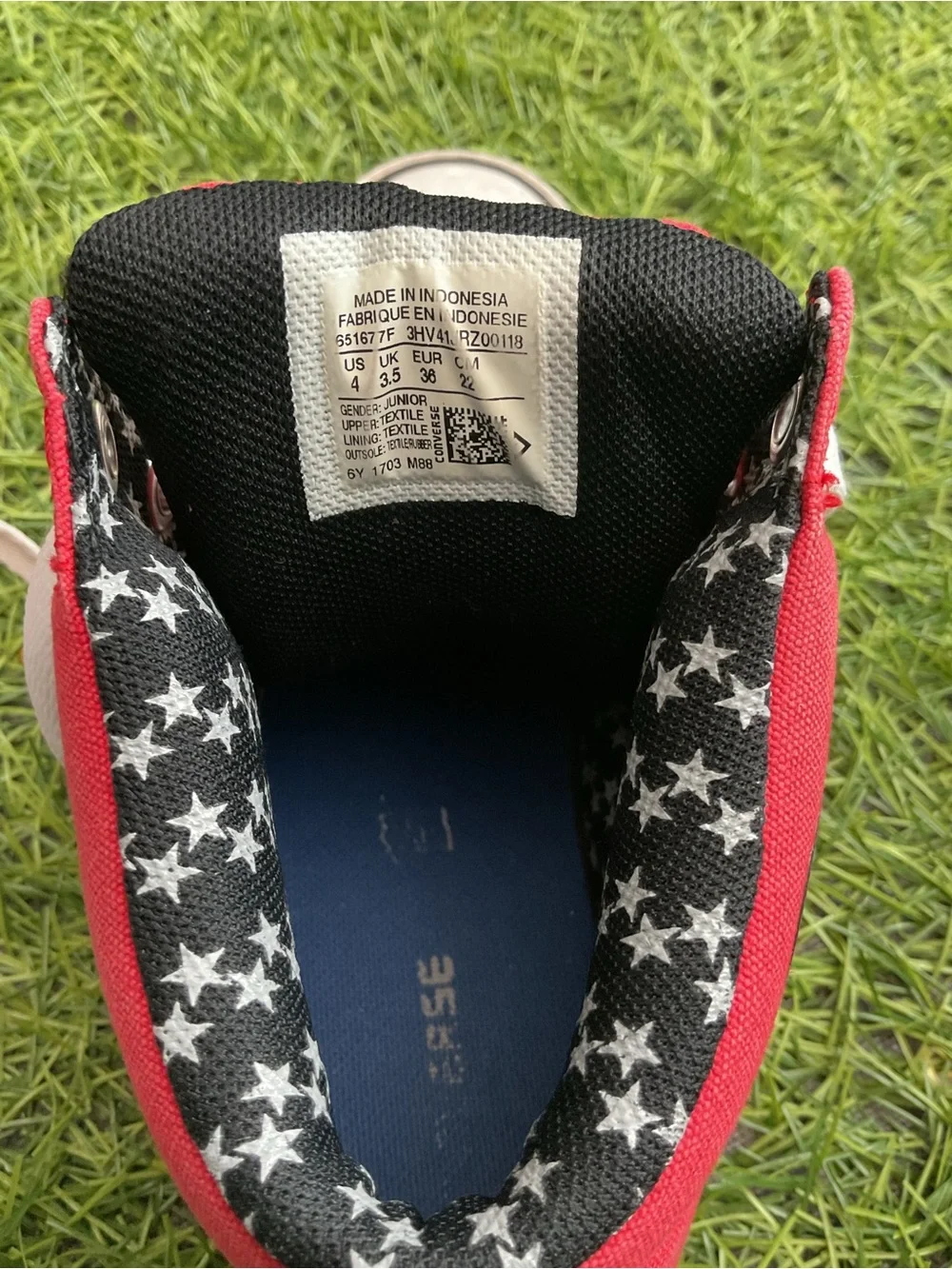 Kids High-Top Sneakers in Red and Gray converse all star